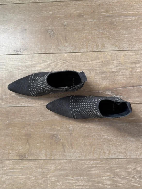 Anine Bing Black Studded Suede Ankle Booties - Picture 4 of 4